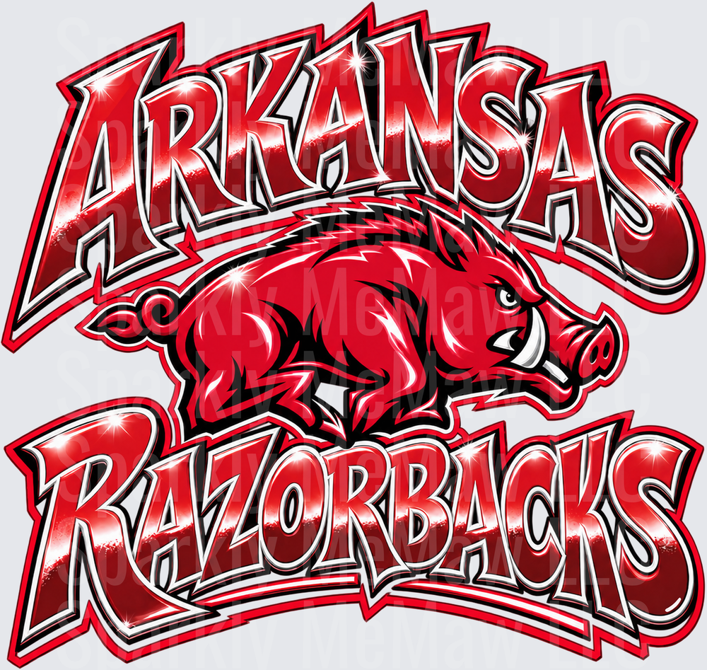 Arkansas Razorbacks Hog Logo UV DTF Decal