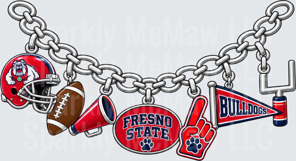 Fresno State Bulldogs Charm Bracelet is a UV DTF Decal