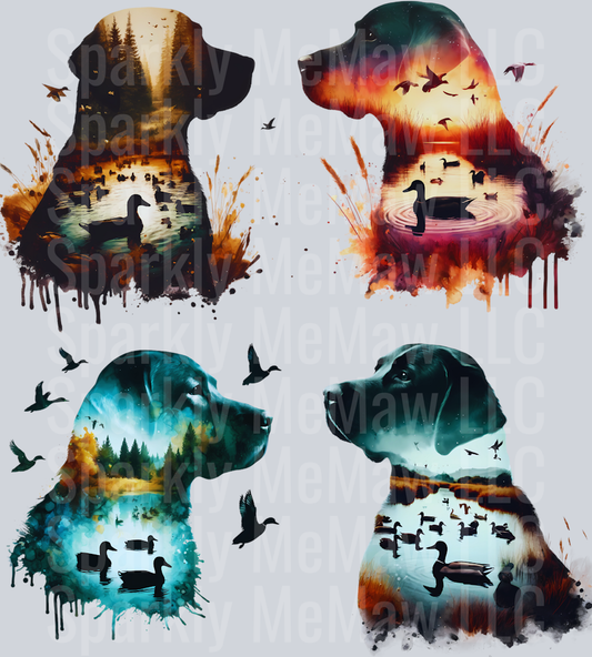 Dog,Duck UV DTF Element Sheet