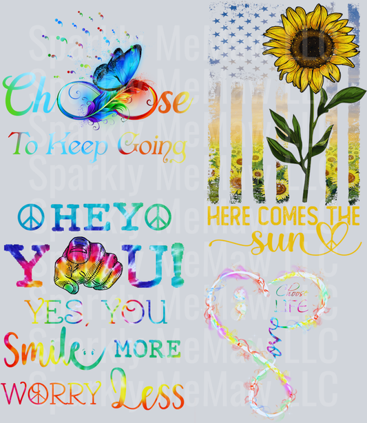 Keep.Going.UV DTF Element Sheet