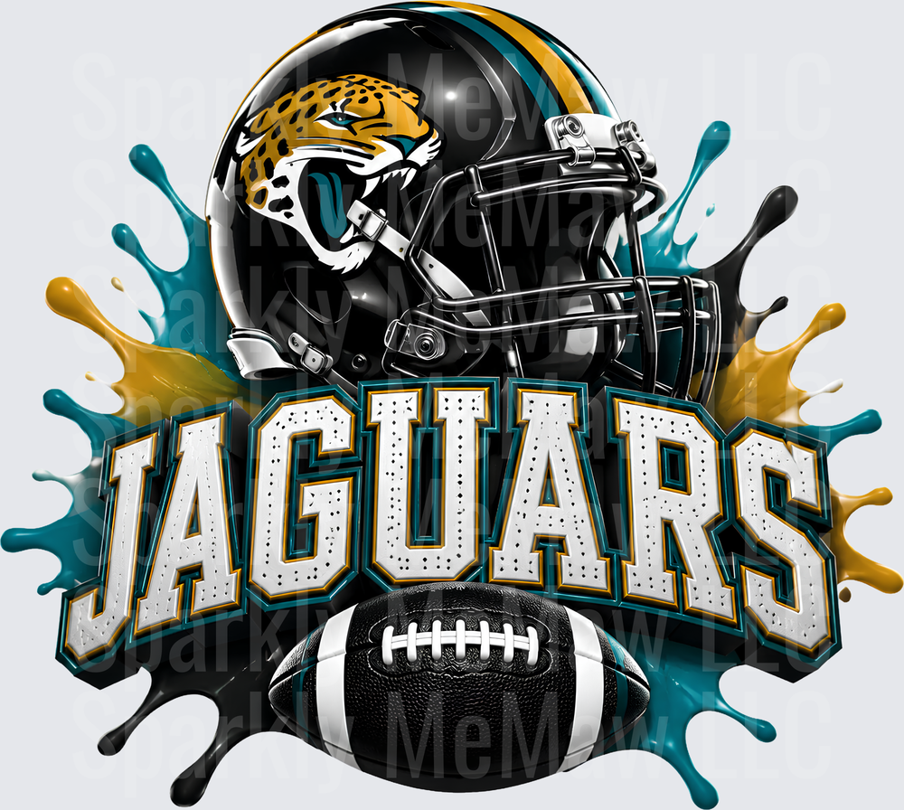 Jacksonville Jaguars Helmet Splash UV DTF Decal