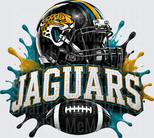 Jacksonville Jaguars Helmet Splash UV DTF Decal