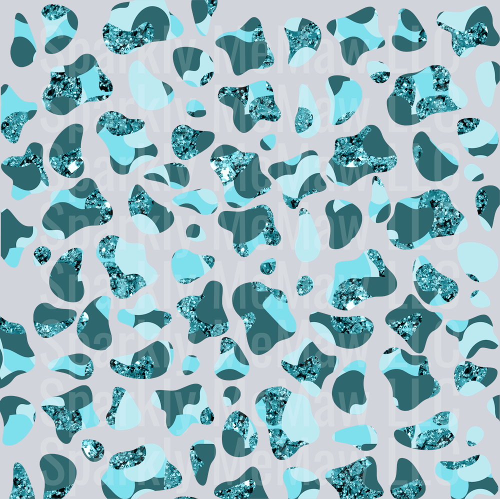 Teal Camo 04 10x10 UV DTF Sheet