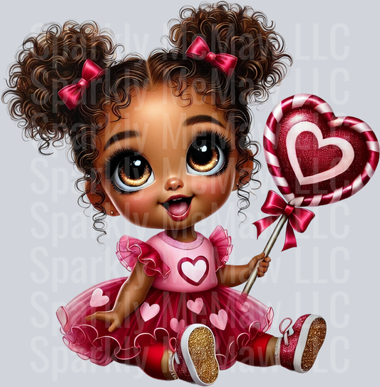 valentine girl 2 Clip Art UV DTF Decal