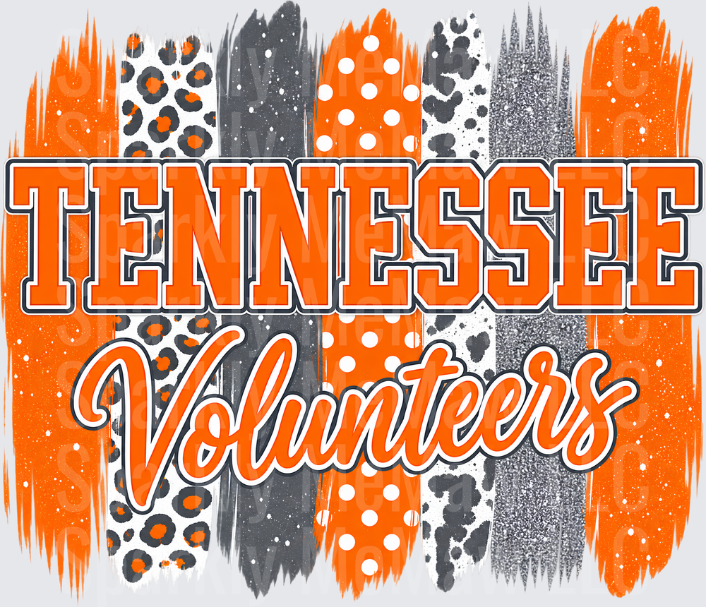 Tennessee Volunteers Brush Stroke UV DTF Decal