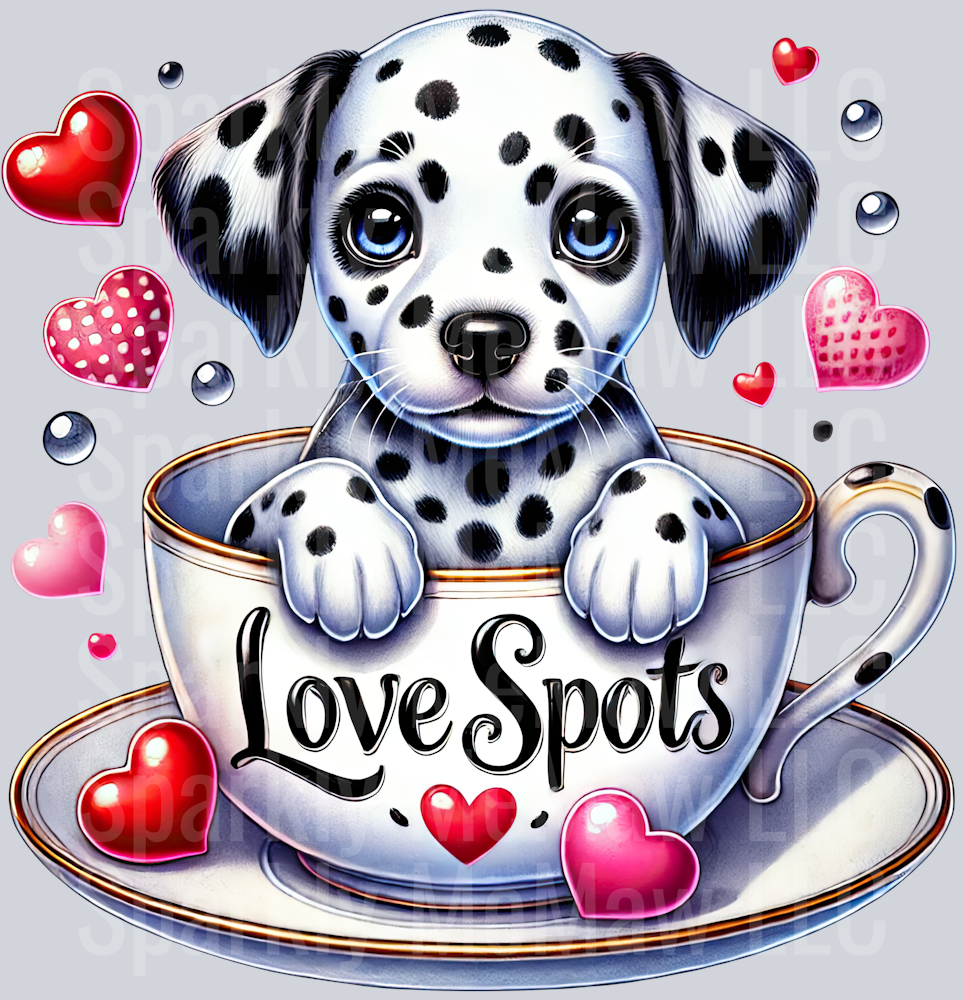 Valentines Cup Puppy 15 UV DTF Decal