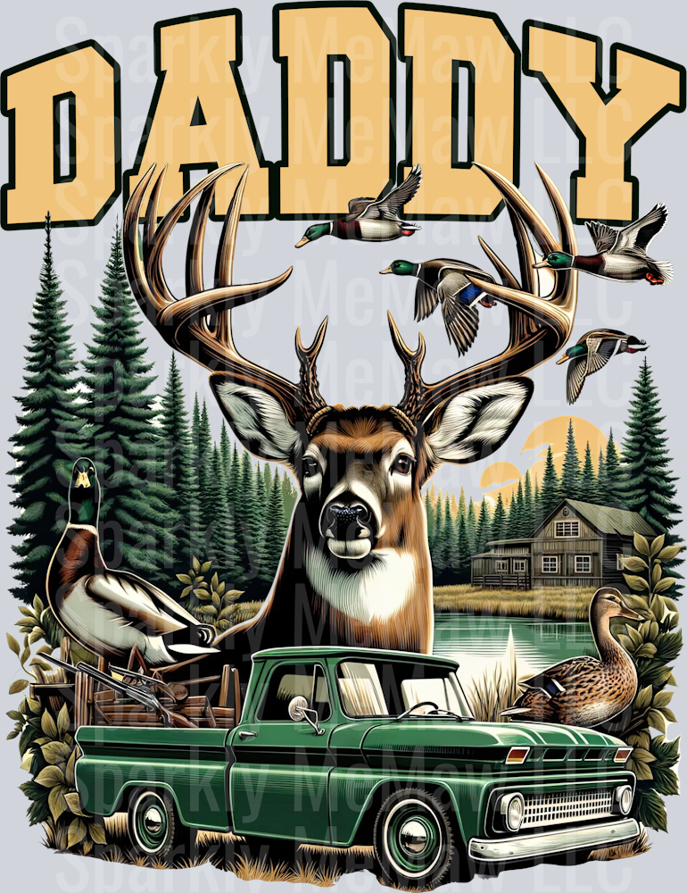 daddy hunt UV DTF Decal
