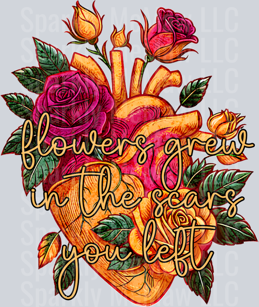 Flowers grew DTF Transfer (fabrics)