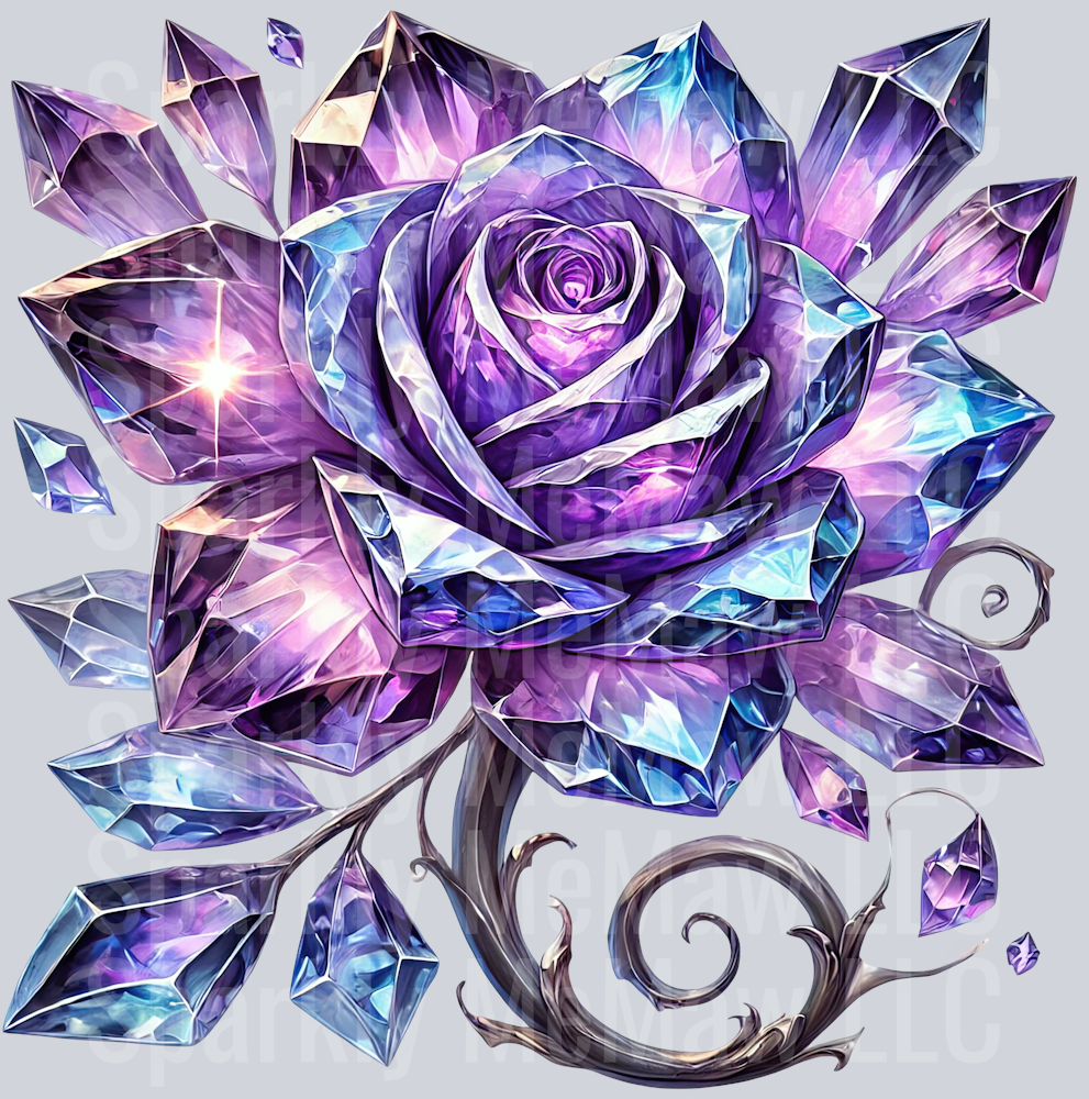 Fantasy Rose 29 UV DTF Decal (printed in width)