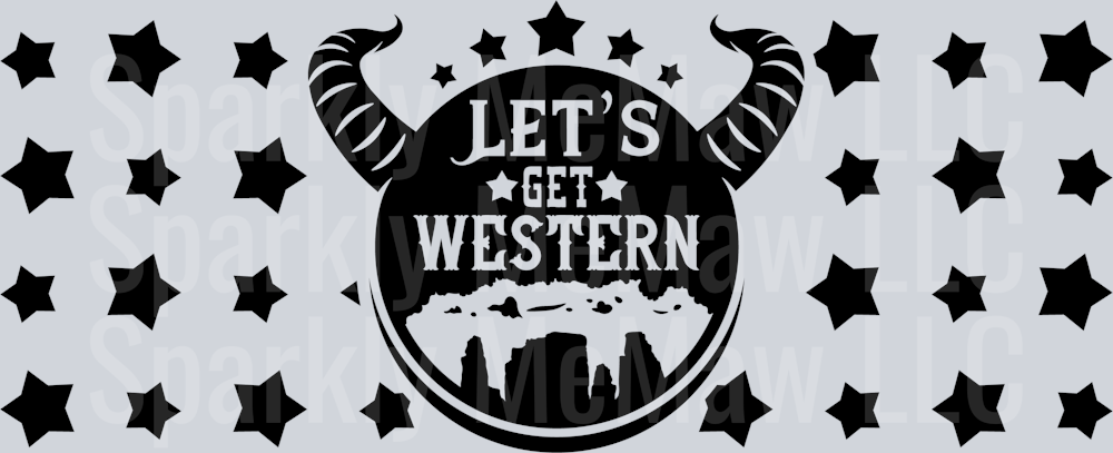 Let’s get western 16 oz UV DTF Wrap