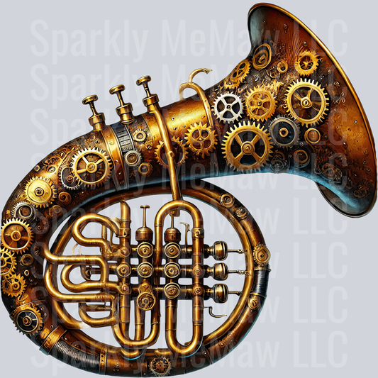 Musical Steampunk UV DTF Clip art Decal 15