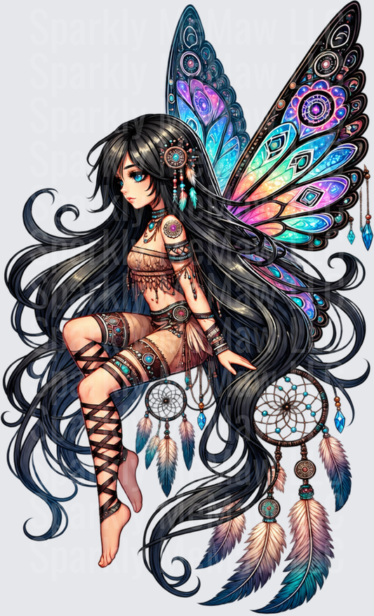 Boho Fairy Dreamcatcher Wings is a UV DTF Decal