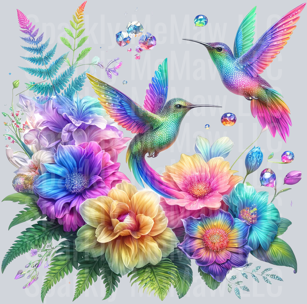 22 Hummingbird Clip Art UV DTF Decal