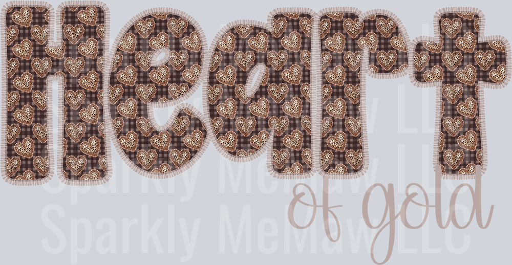 Heart of gold DTF Transfer (fabrics)