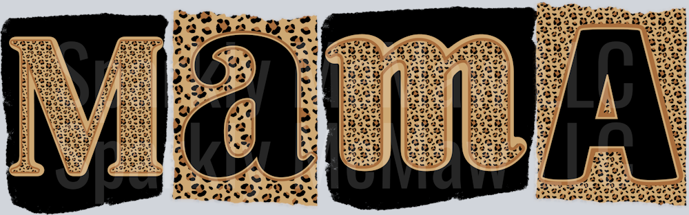 mama  UV DTF Decal (printed in width)