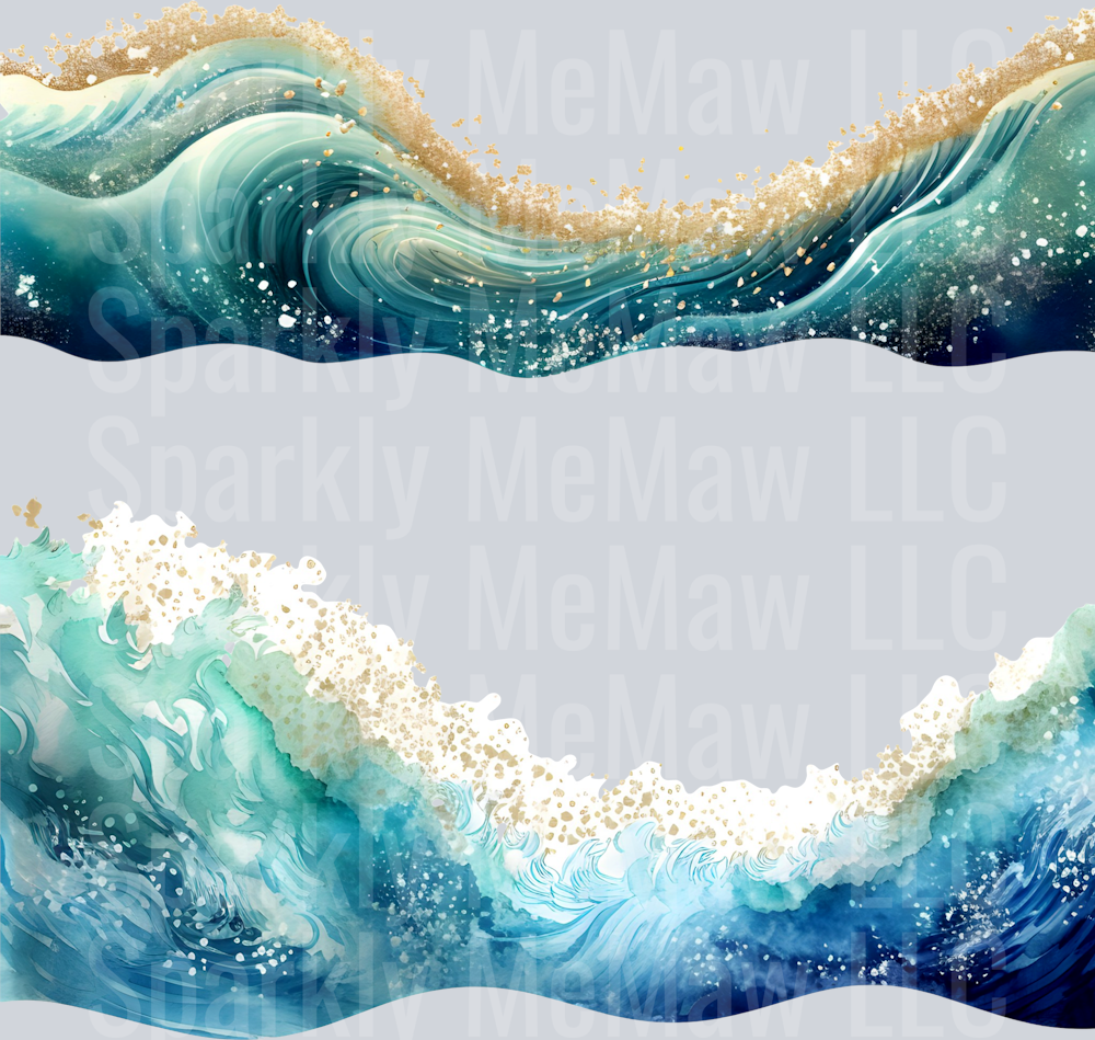 Waves 10x10 UV DTF Sheet