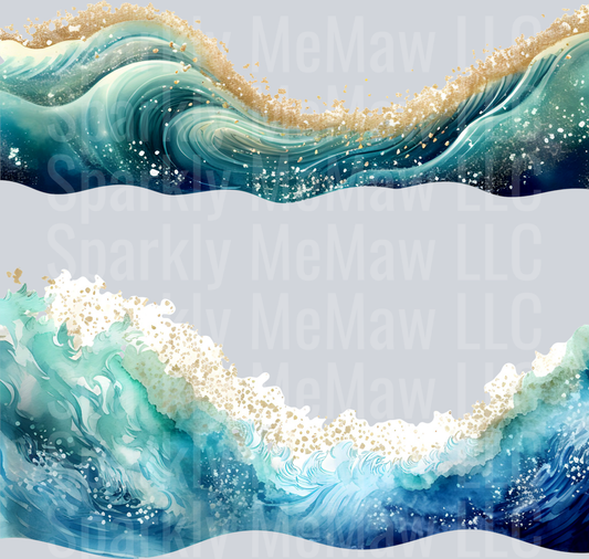 Waves 10x10 UV DTF Sheet