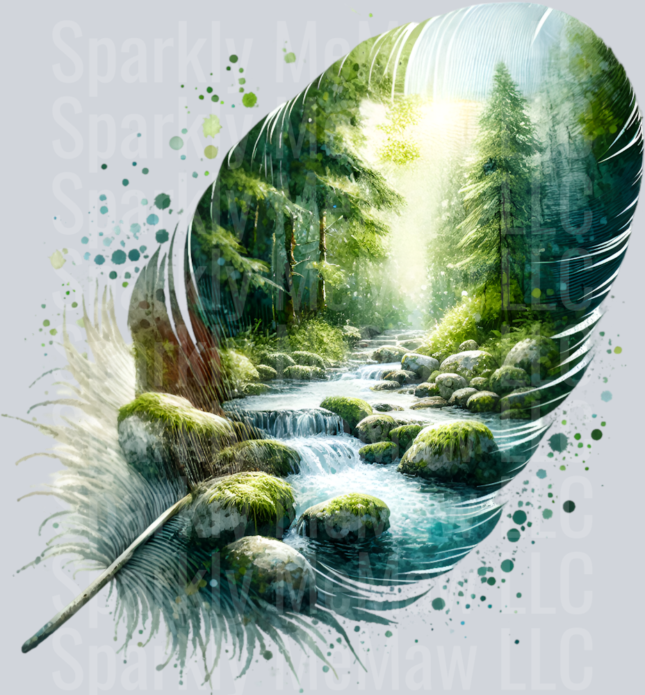 Enchanted Nature Feather UV DTF Decal 4