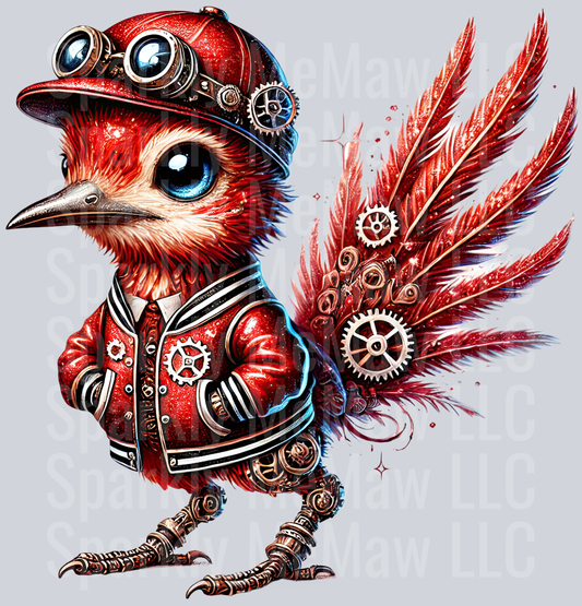 Red Road Runner SteamPunk UV DTF Decal 5