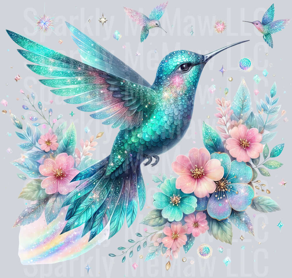 55 Hummingbird Clip Art UV DTF Decal