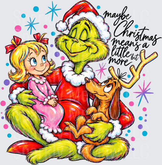 Grinch Cindy Lou Maybe Christmas UV DTF Decal
