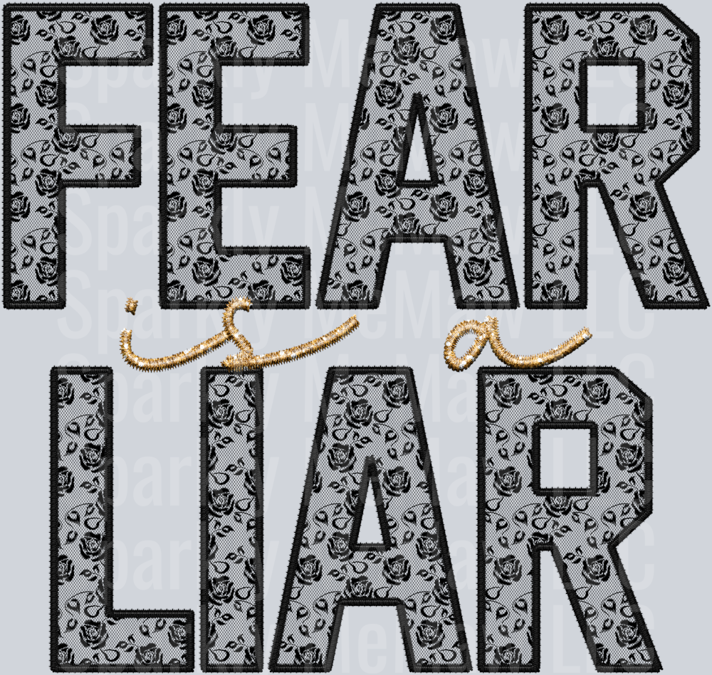 Fear is a liar UV DTF Decal