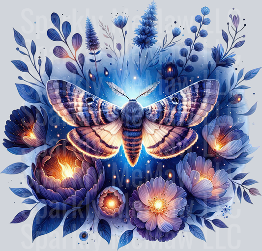 32 Nocturne Moth ClipArt Decal
