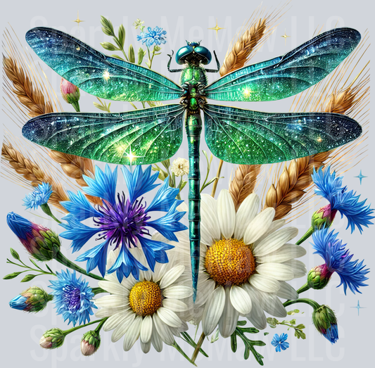 8 Floral Dragonfly UV DTF Clip Art Decal