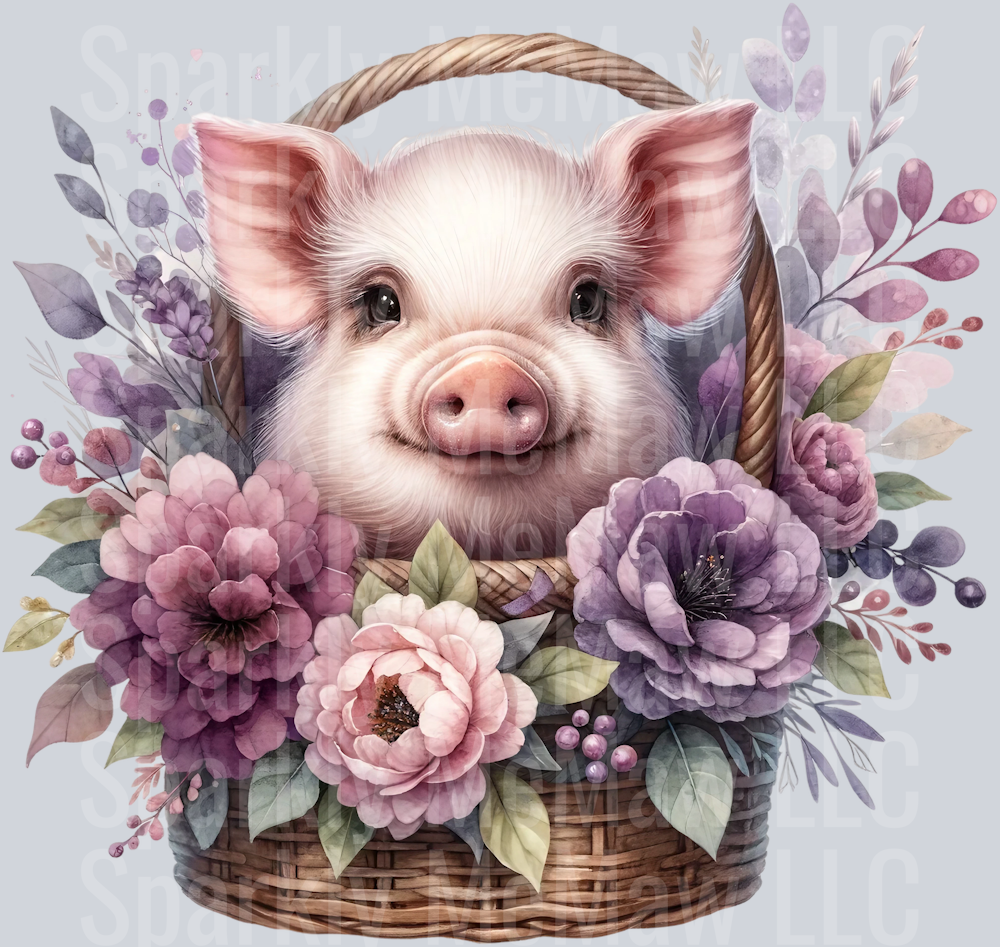 Pig 3 Clip Art UV DTF Decal