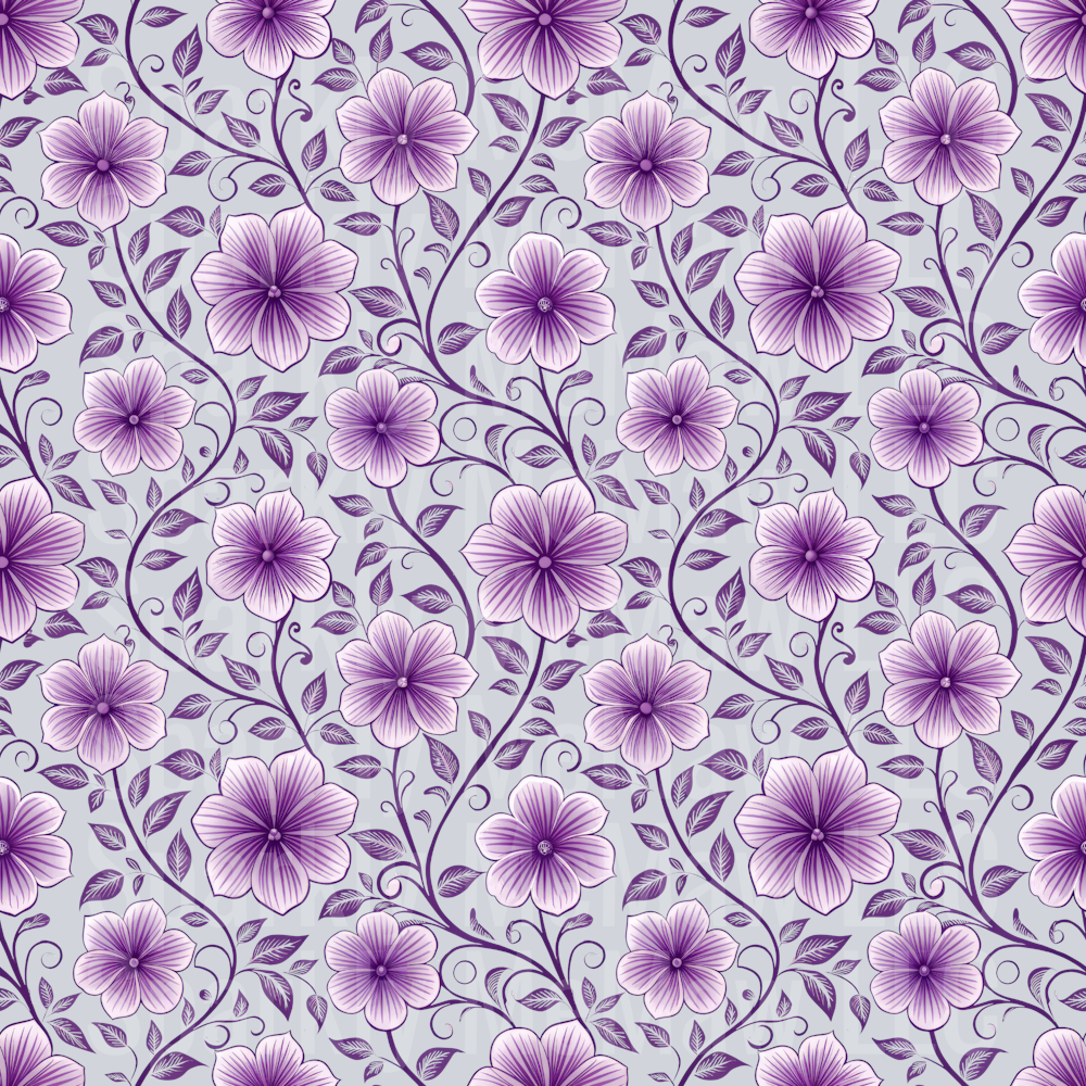 Lilac Floral Fantasy #3 UV DTF 10x10 Sheet