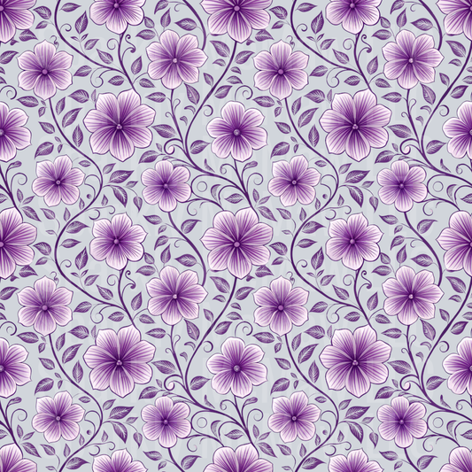 Lilac Floral Fantasy #3 UV DTF 10x10 Sheet