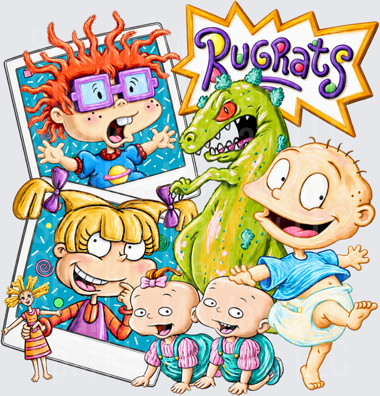 Rugrats Gang Characters DTF Transfer for Fabrics