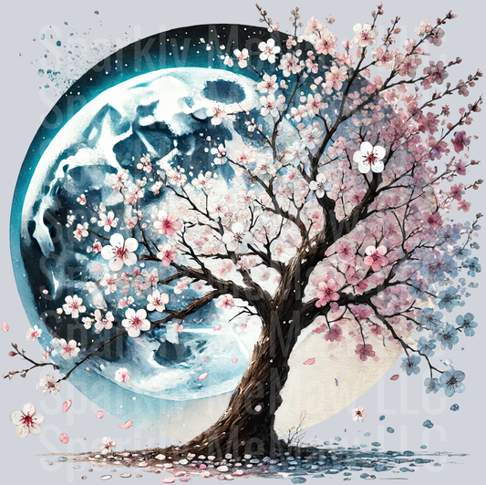 12 Cherry Blossoms set 2 UV DTF Clip Art Decal