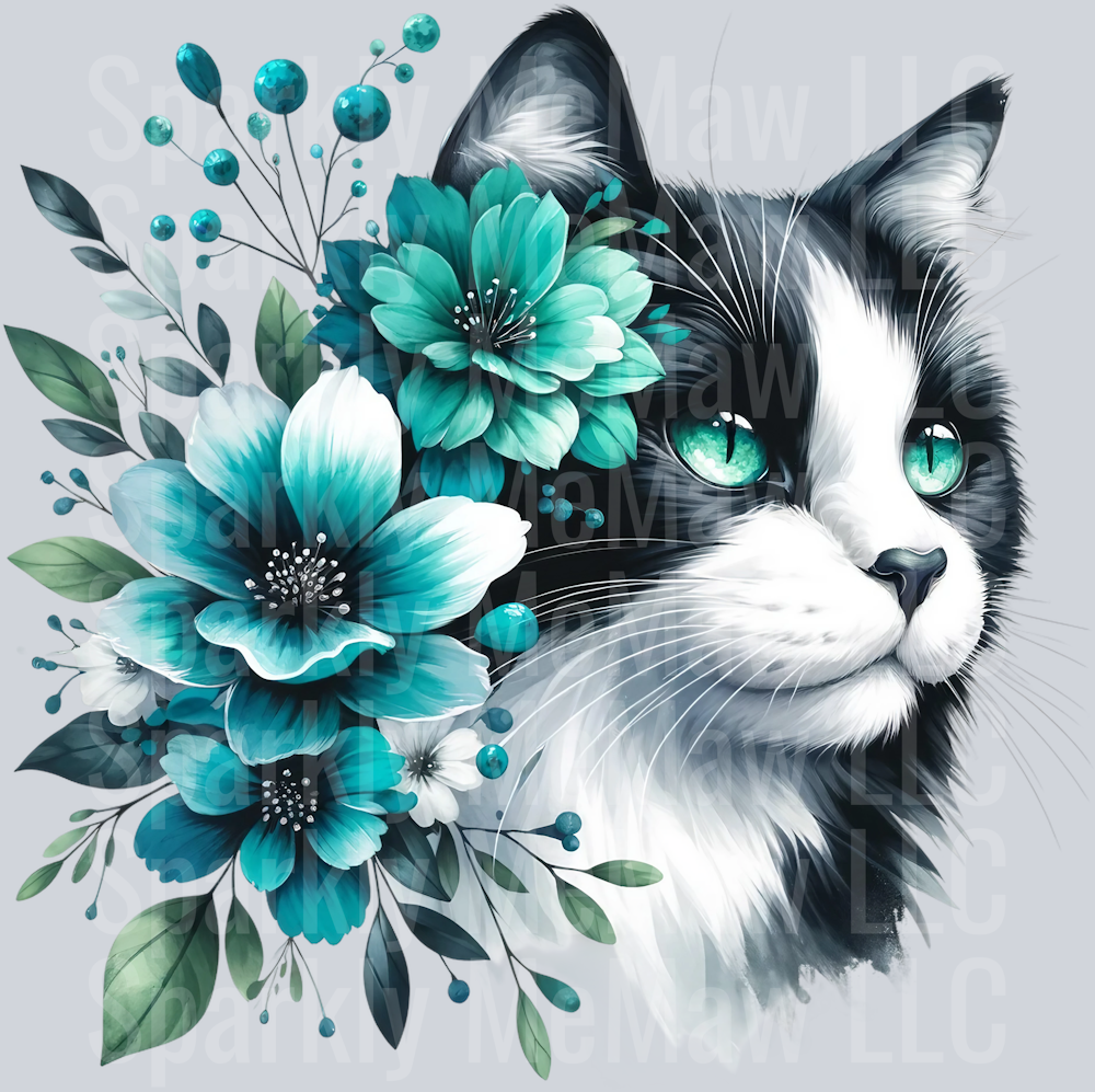 cat 8 Clip Art UV DTF Decal