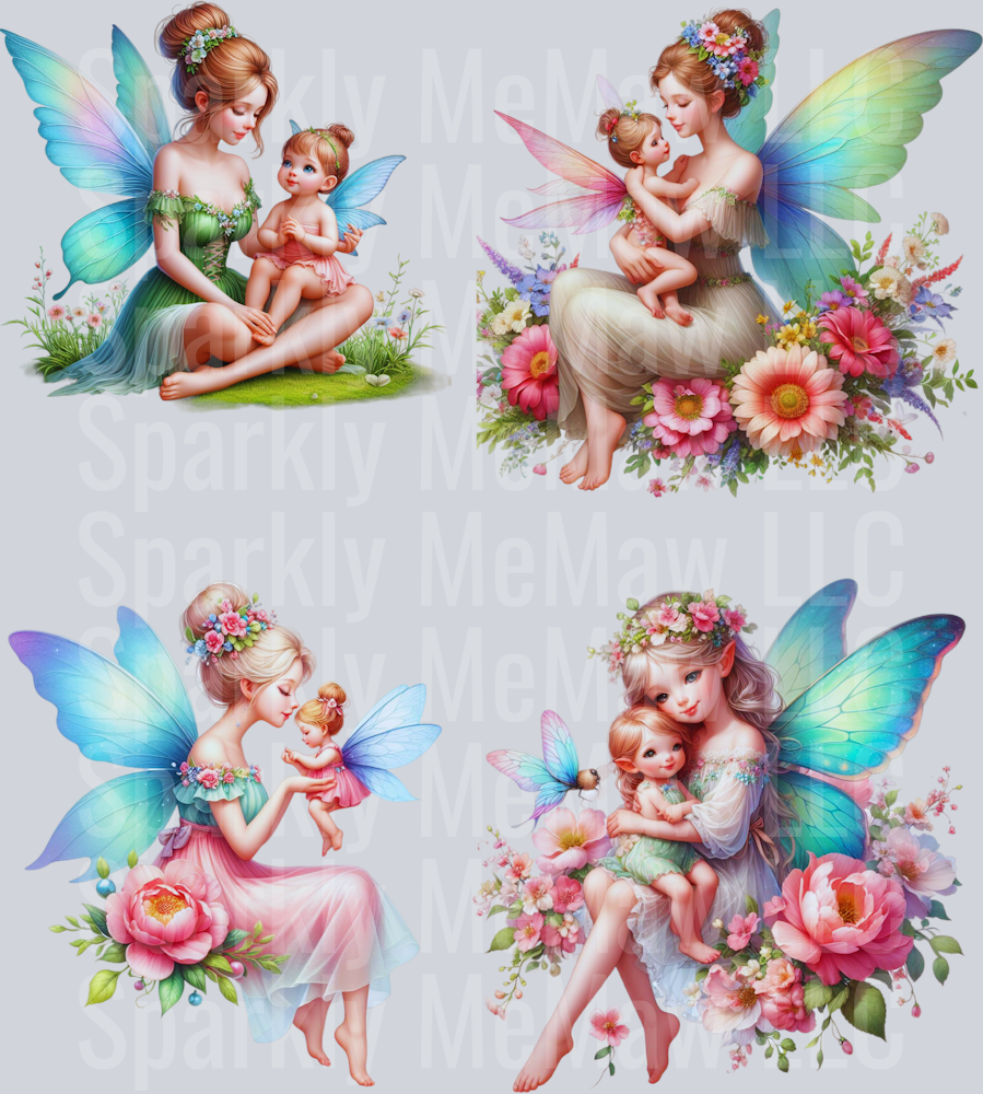 Momma Fairies UV DTF Element Sheet