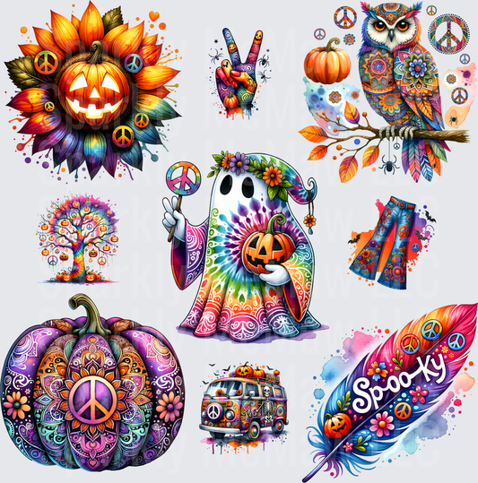 Hippie Halloween 10x10 Element DecAL Set