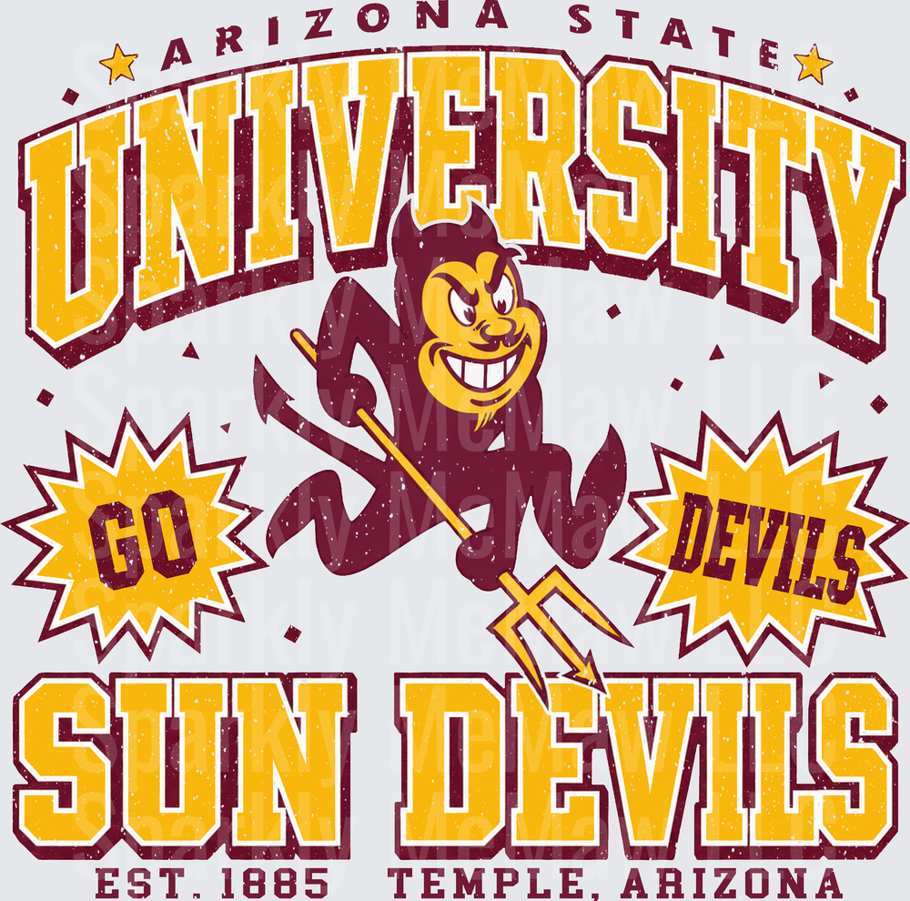 Arizona State Sun Devils Sparky This is a UV DTF Decal