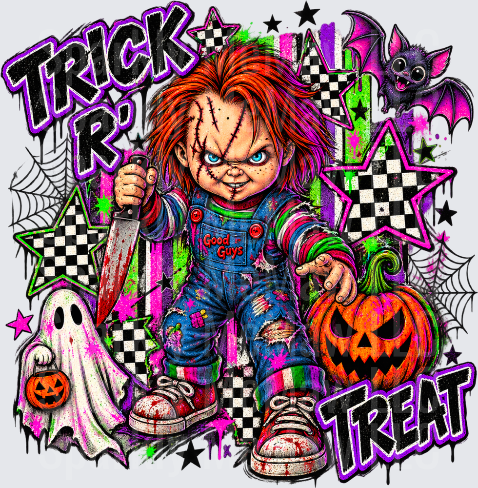 Chucky Trick R Treat Halloween is a UV DTF Decal