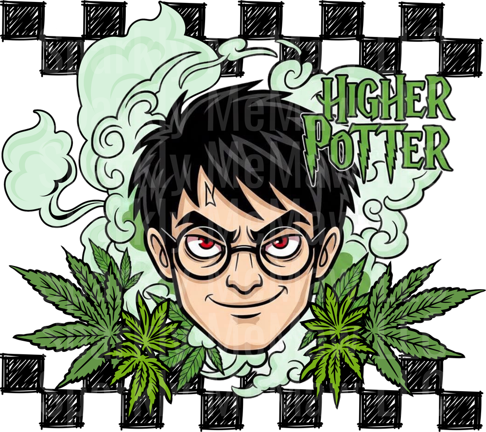 Higher Potter Cannabis Parody UV DTF Decal