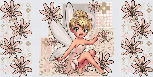Tinkerbell Luxury Floral This is a UV DTF 16 OZ Wrap