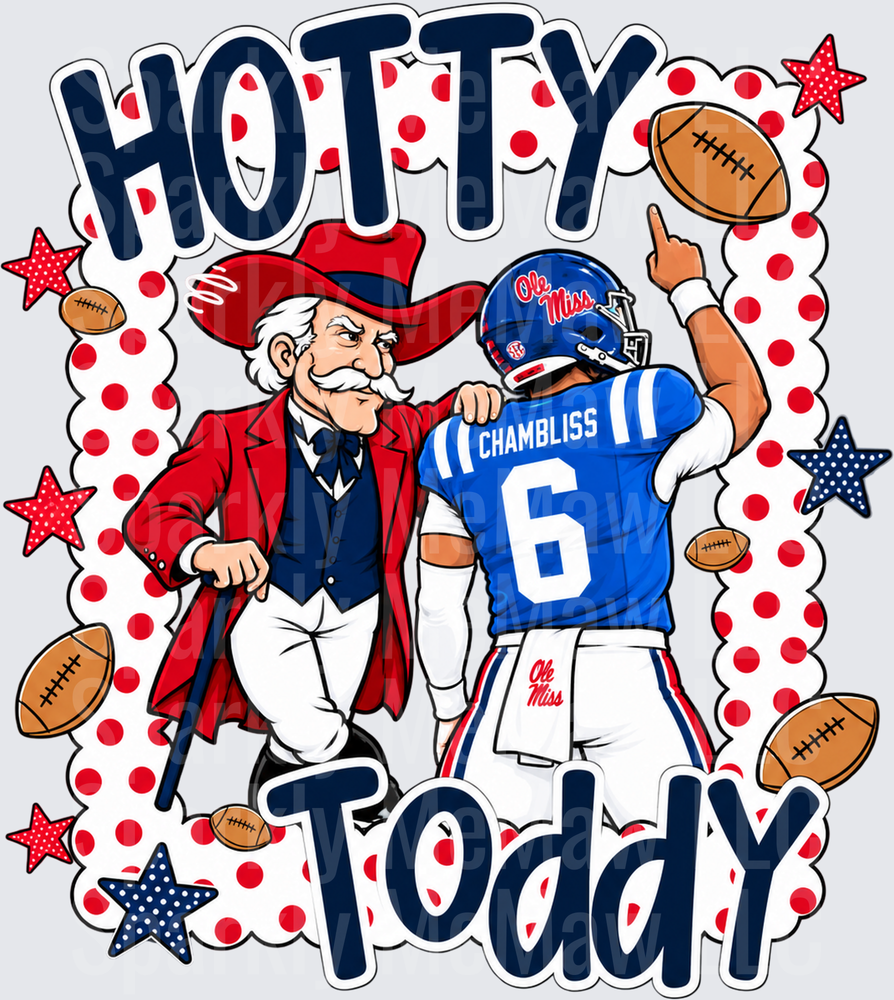 Hotty Toddy Ole Miss Rebels UV DTF Decal