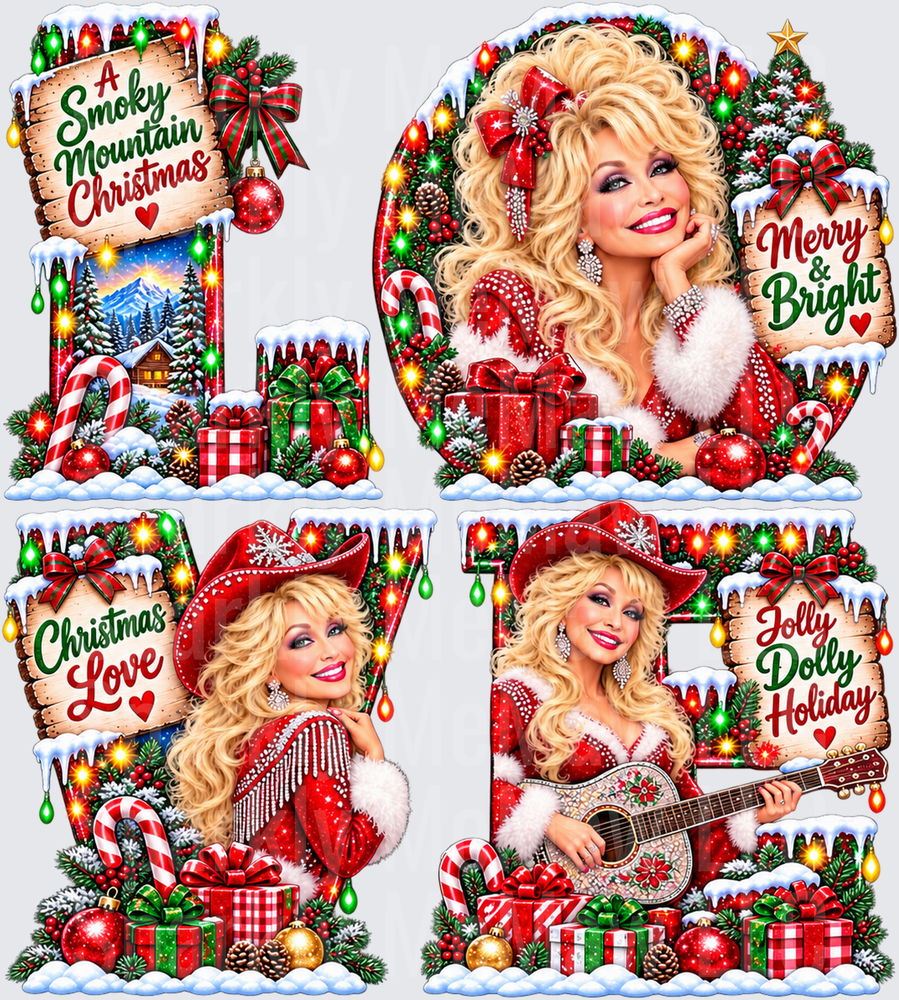 Dolly Parton Christmas Bundle is a UV DTF Decal