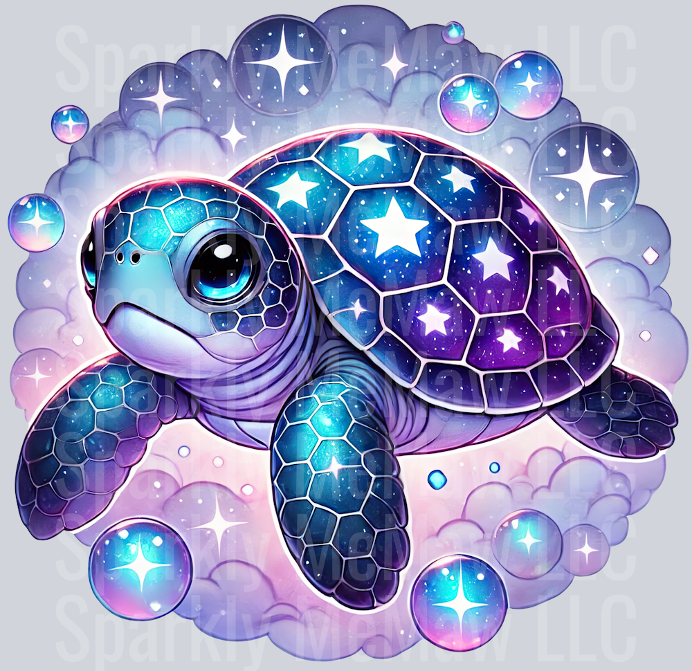 16 Colorful Turtle Clipart UV DTF Decal