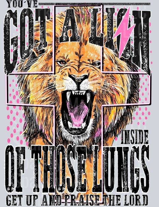Lion 2 DTF Transfer (Fabrics)