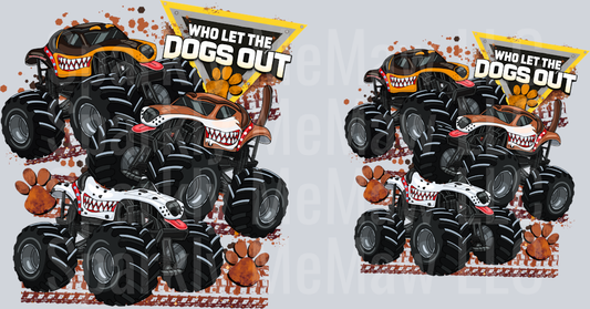 Who let the Dogs out Decal Set 5 and 4 inch