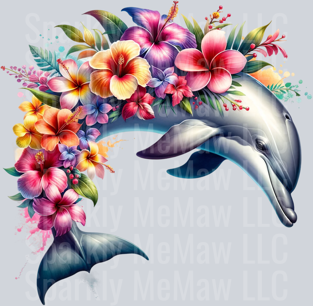 dolphin 5 Clip Art UV DTF Decal