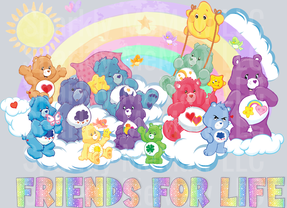 Friends For Life UV DTF Decal (printed in width)