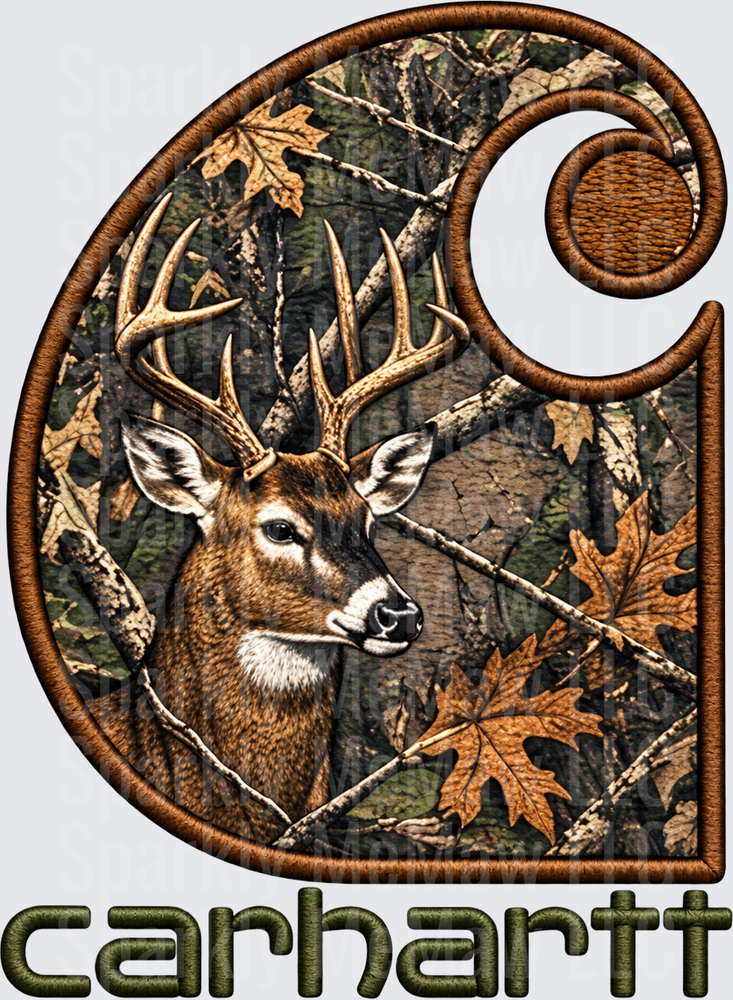 ch Camo Buck Deer UV DTF Decal