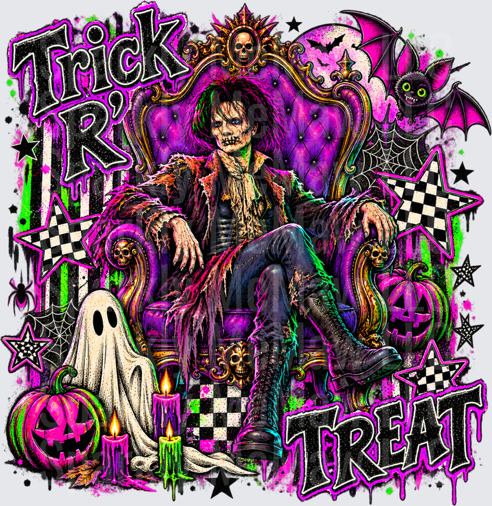 Trick R Treat Halloween King is a UV DTF Decal