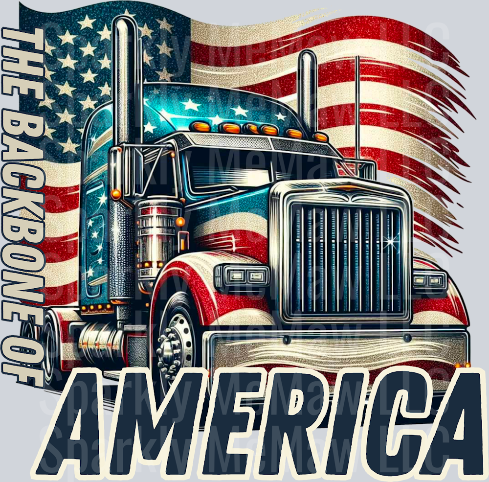 Back Bone of America UV DTF Decal